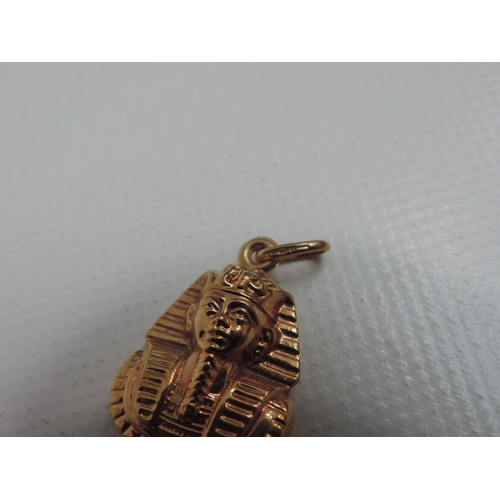 74 - 9ct Yellow Gold Tutankhamen Pendant