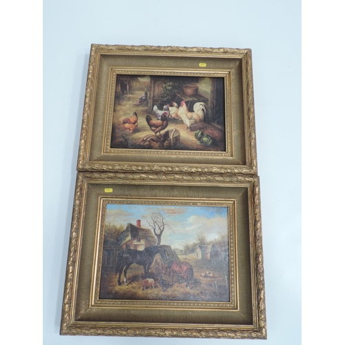 97 - 2x Gilt Framed Textured Prints