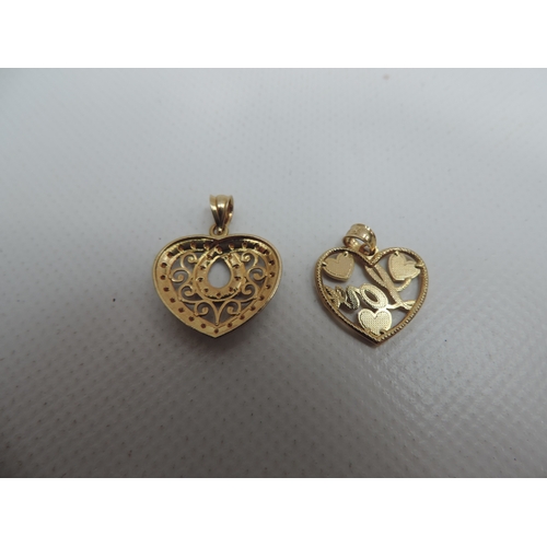 78 - 2x 14ct Gold Pendants