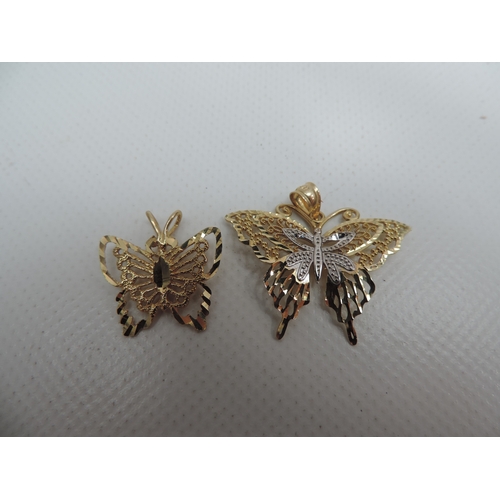 80 - 2x 14ct Gold Pendants