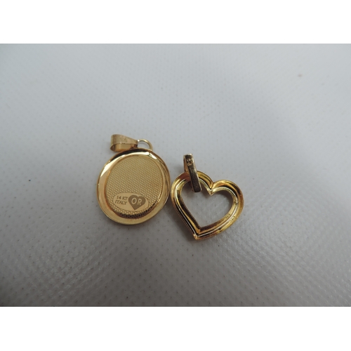 81 - 2x 14ct Gold Pendants