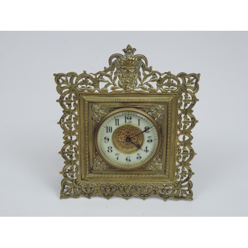 484 - Brass Easel Clock