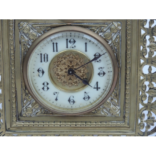 484 - Brass Easel Clock