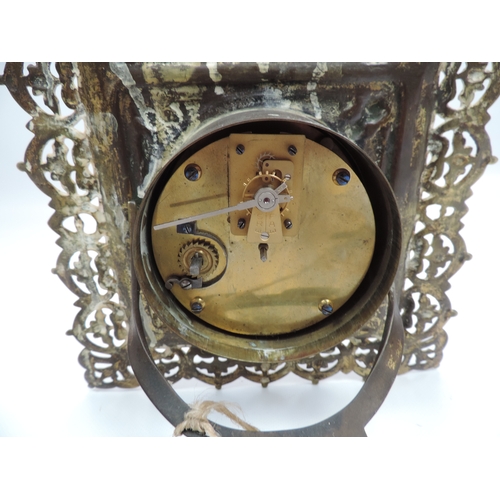 484 - Brass Easel Clock