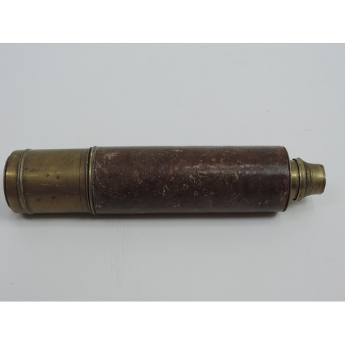 455 - Brass and Leather Telescope