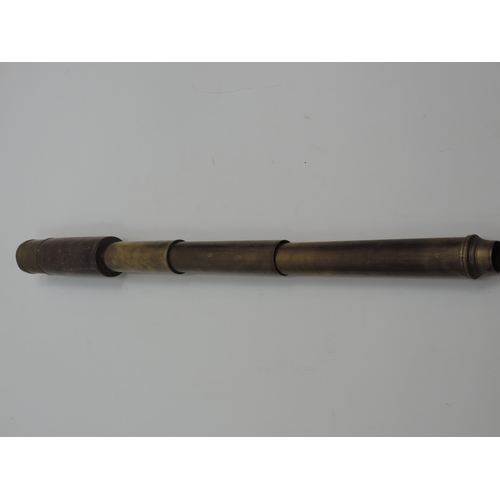 455 - Brass and Leather Telescope