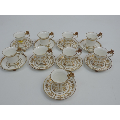 458 - Hammersley Bone China Cups and Saucers on Gilded Feet