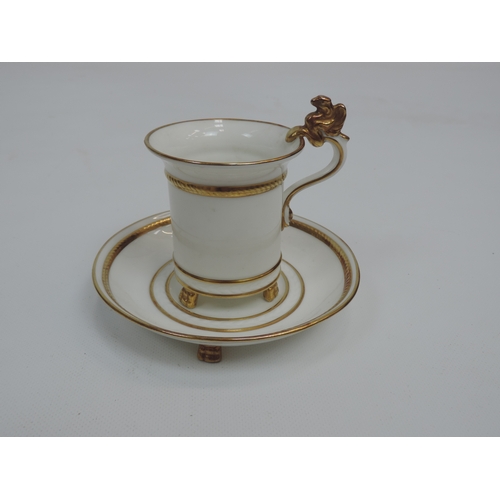 458 - Hammersley Bone China Cups and Saucers on Gilded Feet