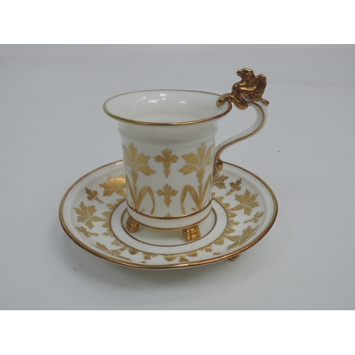 458 - Hammersley Bone China Cups and Saucers on Gilded Feet