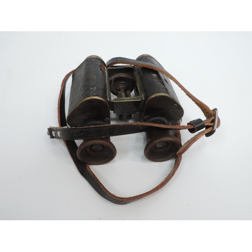 459 - Brass Plaques and Pair of Field Glasses