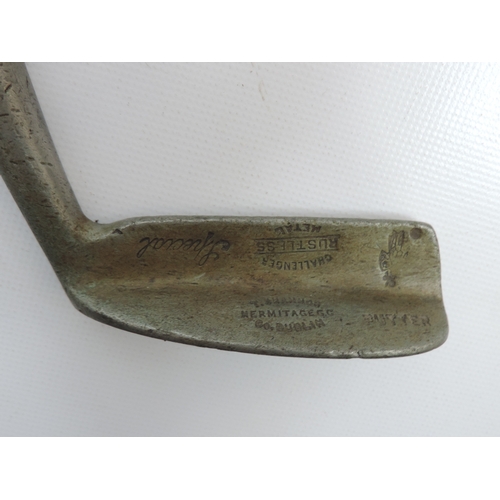 43 - Vintage Hickory Shafted 'T Shannon Co' Golf Club - Putter