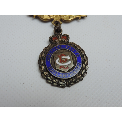 179 - Enamelled Silver Masonic Medal 1951 - Foxwood Lodge No.7629 Chester Hallmarked