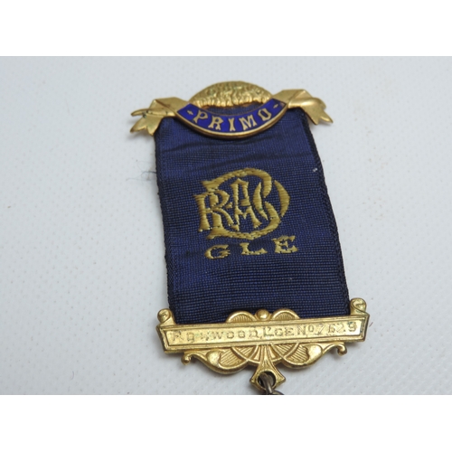 179 - Enamelled Silver Masonic Medal 1951 - Foxwood Lodge No.7629 Chester Hallmarked