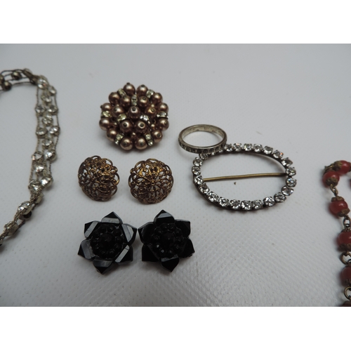 197 - Quantity of Good Quality Vintage Costume Jewellery, Lampwork Beads, Paste and Silver Marcasite