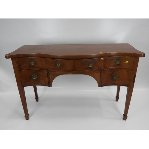 204 - Edwardian Mahogany Serpentine Sideboard - 54x 34x 21