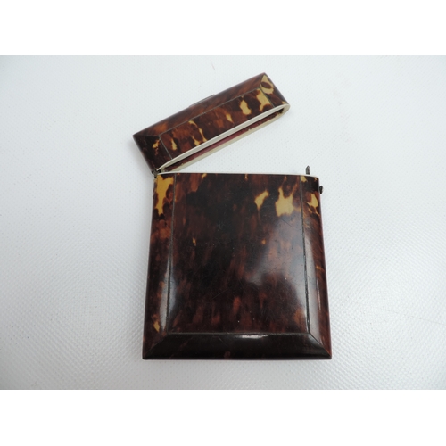 30 - 3x Calling Card Cases - Tortoise Shell, Ivory and Bone