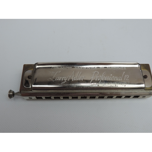 457 - Cased Larry Adler Chromatic Professional 12 Harmonica by Hohner