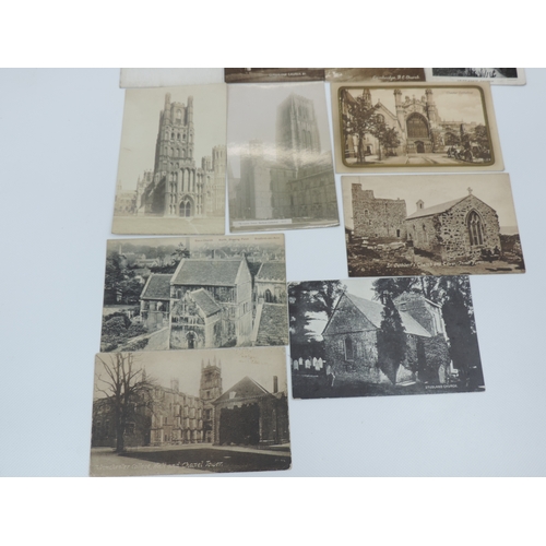 121 - 13x Vintage Postcards - Views of English Churches