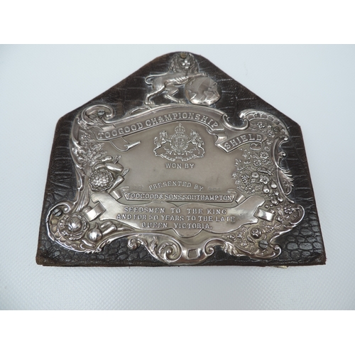 110 - 'Toogood Championship Shield' Silver Plaque - Hallmarked Birmingham 1907