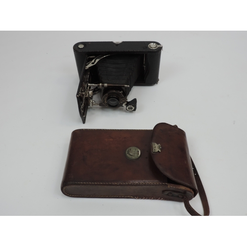 131 - Folding Kodak Autographic Camera Circa 1910 - In Working Order with Case