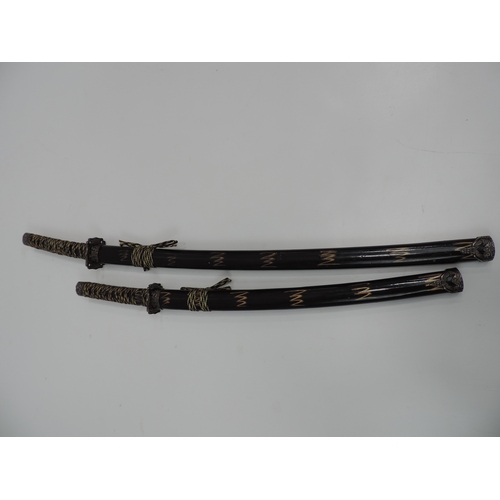 133 - 2x Decorative Samurai Swords