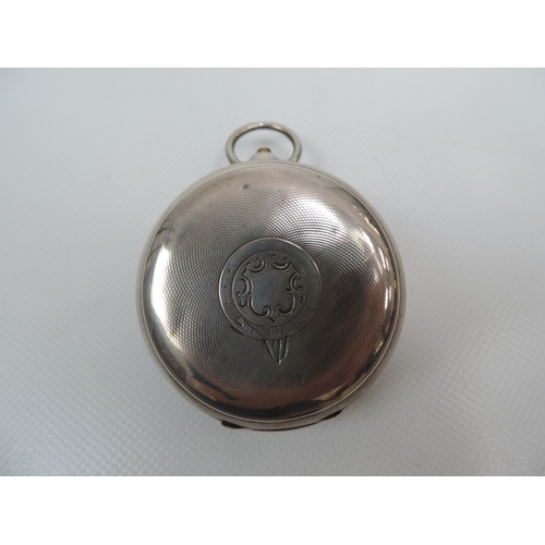 182 - Birmingham Silver James Reid & Co Pocket Watch - with Key