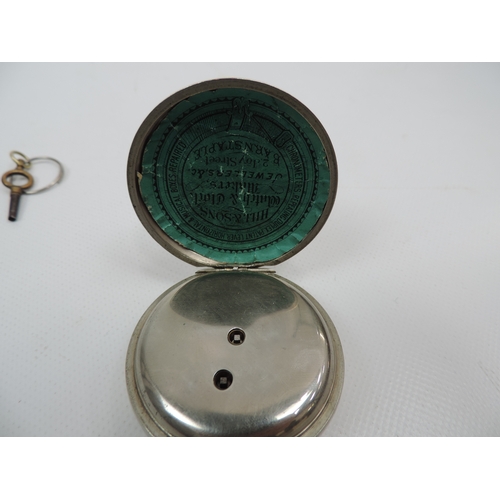 240 - Hill & Son Barnstaple Pocket Watch with Key