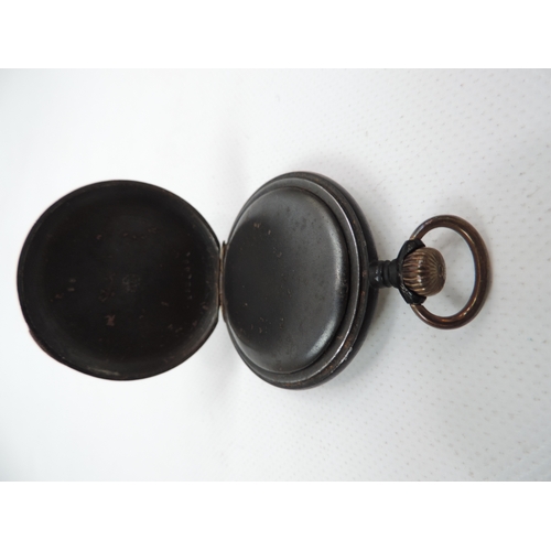 225 - Black Omega Pocket Watch - Seen Working