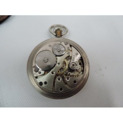 234 - Military Pocket Watch in Leather Case - Seen Working