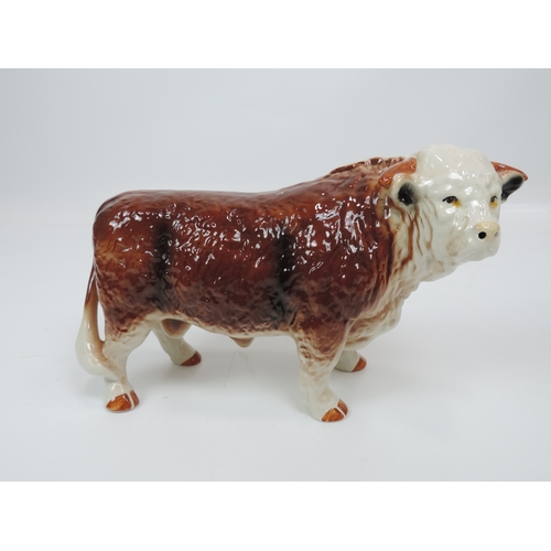 106 - 3x Matching Ceramic Butcher Shop Bulls from Butcher Shop in Braunton