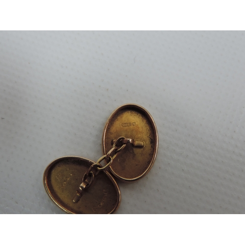 213 - 9ct Yellow Gold Cufflinks