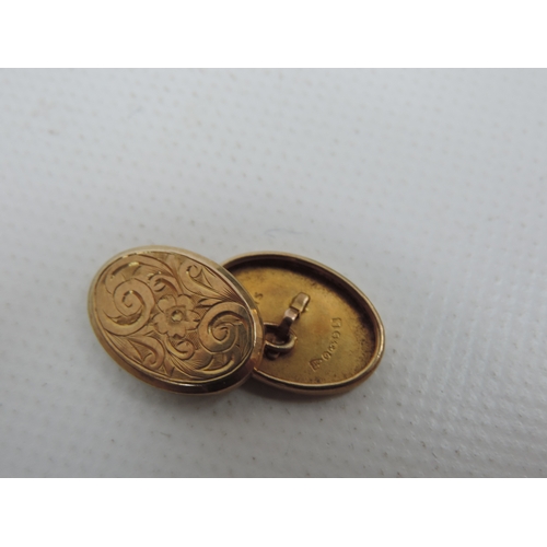 213 - 9ct Yellow Gold Cufflinks