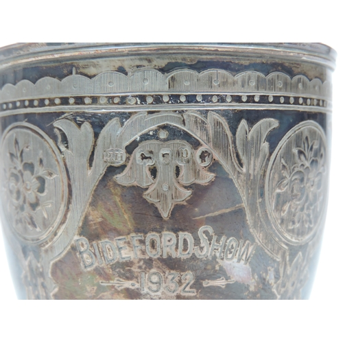 216 - London Silver Chalice - Engraved 'Bideford Show 1932 Children's Jumping'