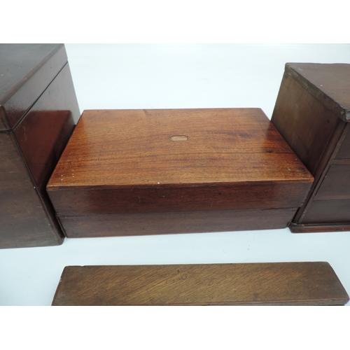 476 - 3x Wooden Boxes and a Small Three Drawer Chest