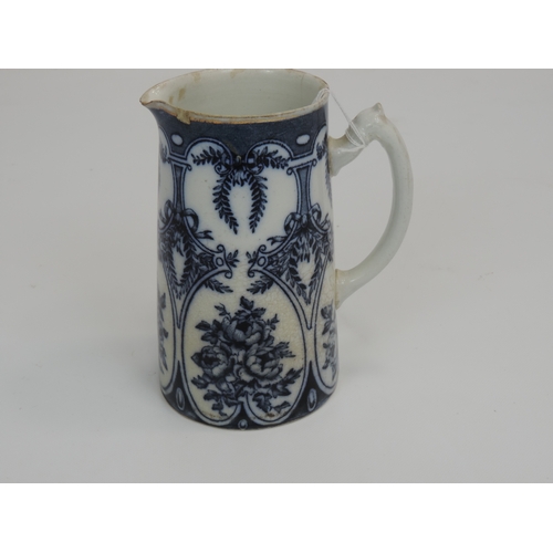 101 - 2x Pieces of Blue and White - Jug and Pot