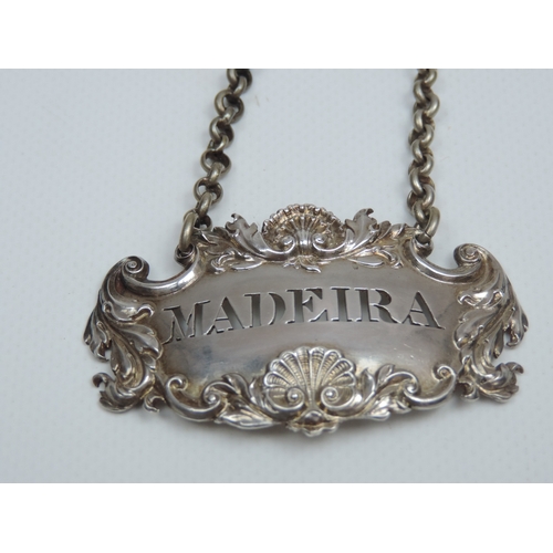 273 - A George IV Silver Wine Label Pierced MADEIRA - Hallmarked for London 1823 by John Reilly