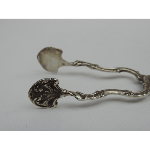 301 - A Pair of Late 18th Century Silver Sugar Nips, Scissor Style, with Petal Decoration to the Pivot - U... 