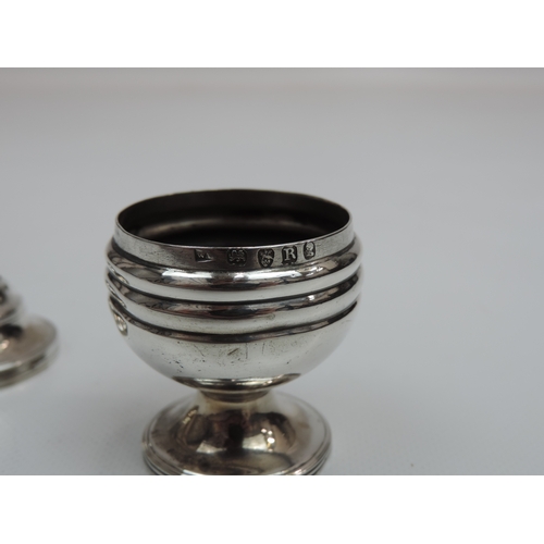 12 - A George III Silver Pounce Pot with Banded Waist and Pierced Pull Off Cover - Hallmarked for London ... 