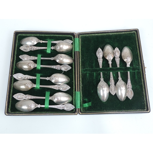 302 - Boxed Set of 12x Sheffield Silver Spoons - Approx 300gms