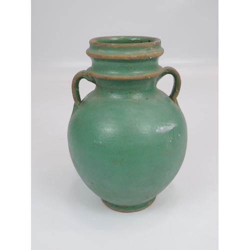 111 - Green Terracotta Vase - 13