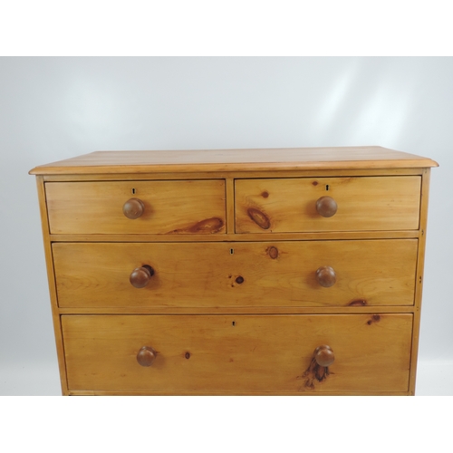 3 - Victorian Stripped Pine Two over Three Chest of Drawers - 44