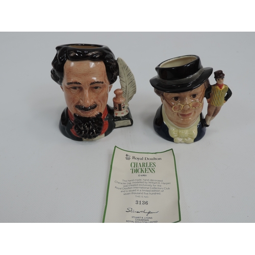 140 - 2x Royal Doulton Character Jugs - Mr Pickwick and Charles Dickens