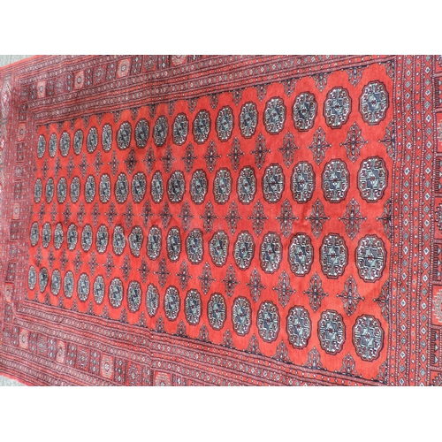 262 - Large Patterned Wool Rug - Red Ground - 114