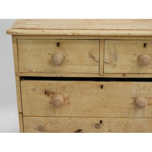 473 - Victorian Pine Two over Two Chest of Drawers