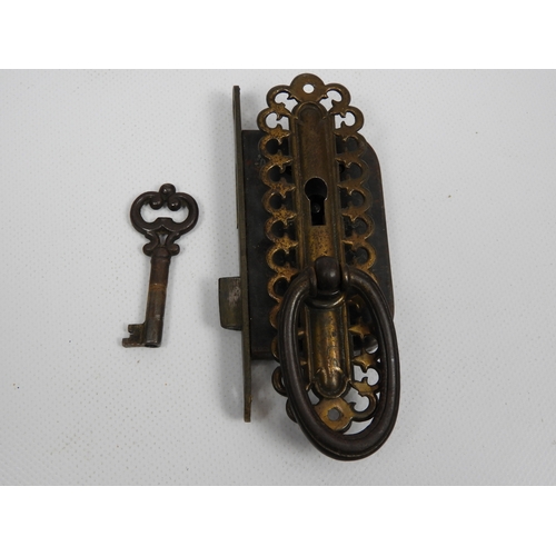 461 - Brass Field Glasses and Working Brass Lock and Key