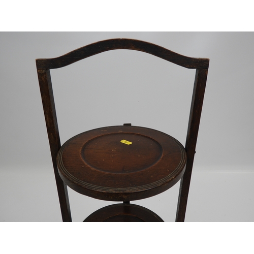 208 - Oak Folding Cake Stand