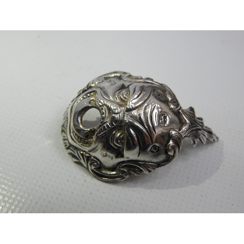 218 - Very Rare Georgian 'Grotesque Mask' Silver Butt Cap - Made By Charles Freeth of Birmingham 1783 - Or... 