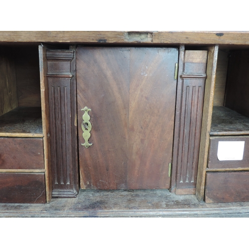 642 - 19th Century Oak Bureau with Fitted Interior and Secret Drawer