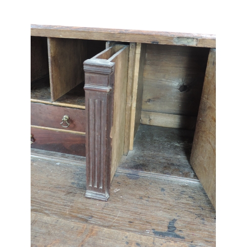 642 - 19th Century Oak Bureau with Fitted Interior and Secret Drawer