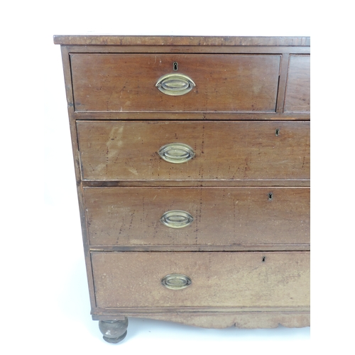 601 - Victorian Mahogany Two over Three Chest of Drawers